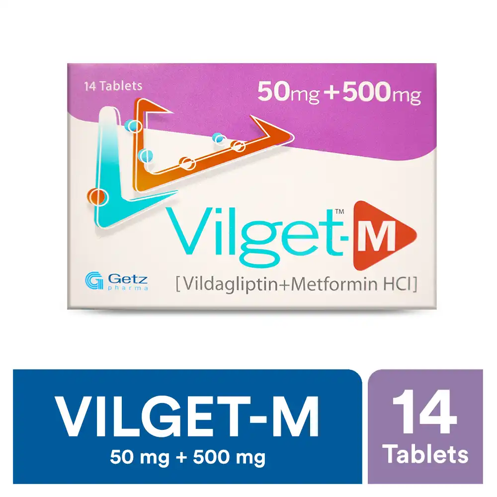 Vilget-m 50mg + 500mg14 Tablets